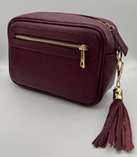 Load image into Gallery viewer, Leather 2 zip camera crossbody bag