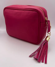 Load image into Gallery viewer, Leather 1 zip camera crossbody bag