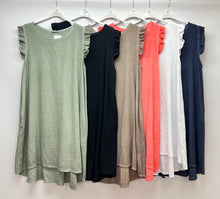 Load image into Gallery viewer, Stonewashed cotton button dress
