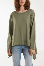 Load image into Gallery viewer, Cotton high low sweatshirt
