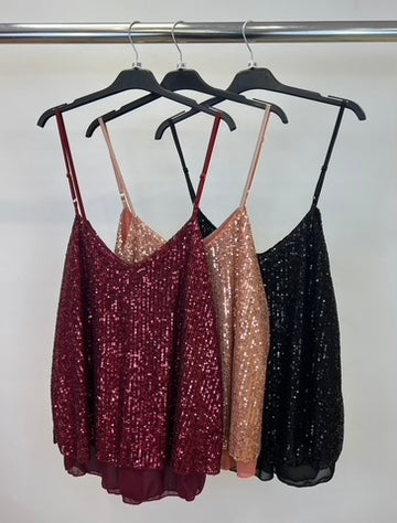 Sequin strap top