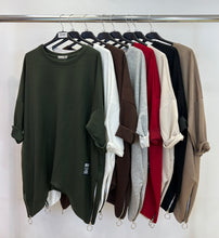 Load image into Gallery viewer, Plain oversized side zip sweatshirt
