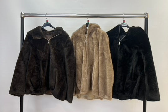 Premium teddy bear jacket with hood