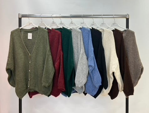 Knitted button cardigan