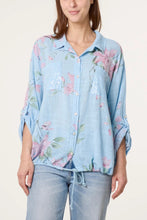 Load image into Gallery viewer, Floral sequin pocket shirt
