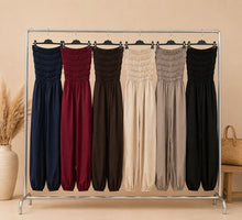 Load image into Gallery viewer, Shirred bandeau jumpsuit
