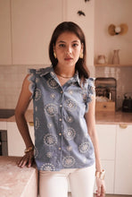 Load image into Gallery viewer, InApril 1986 denim embroidered shirt

