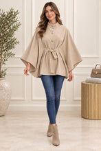 Load image into Gallery viewer, Suedette tie up cape
