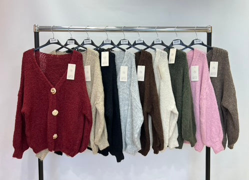 Knitted button cardigan