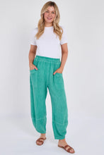 Load image into Gallery viewer, Sugarbabe stonewashed linen barrel leg trouser
