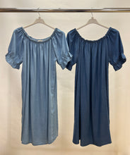 Load image into Gallery viewer, Denim bardot dress

