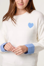 Load image into Gallery viewer, Gingham heart jumper

