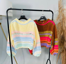 Load image into Gallery viewer, Multicolour knitted jumper
