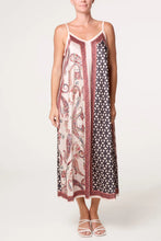Load image into Gallery viewer, Satin printed strap dress

