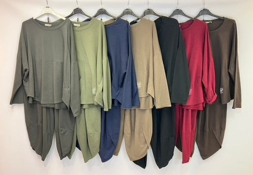 Plain cotton co-ord tracksuit