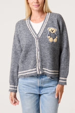 Load image into Gallery viewer, Teddy bear varsity cardigan
