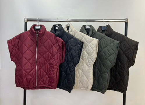 Quilted padded gilet