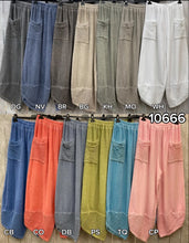 Load image into Gallery viewer, Sugarbabe stonewashed linen crochet pocket trouser
