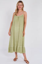 Load image into Gallery viewer, Stonewashed linen cotton strap dress
