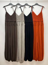 Load image into Gallery viewer, Crochet detail jumpsuit

