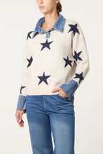 Load image into Gallery viewer, Star denim jumper
