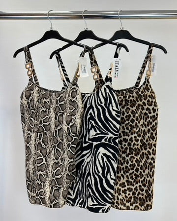 Animal print vest