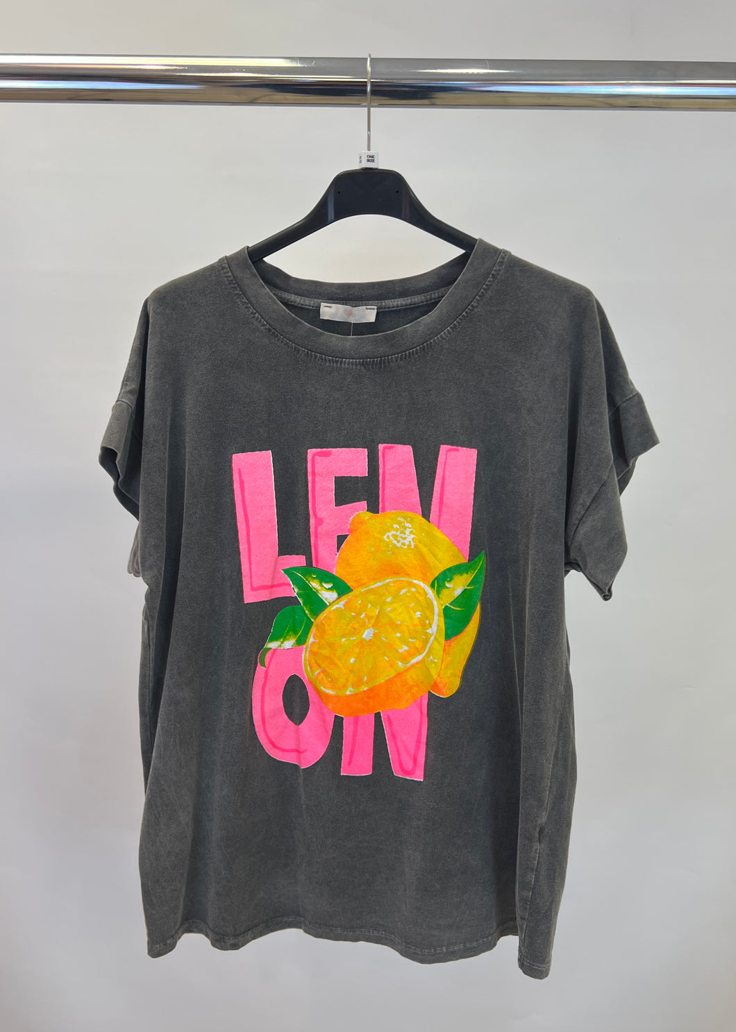 Acid wash lemon t-shirt