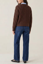 Load image into Gallery viewer, Cable knit collar cardigan
