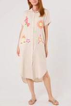 Load image into Gallery viewer, Embroidered cheesecloth shirt dress
