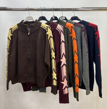 Load image into Gallery viewer, Star zip cardigan
