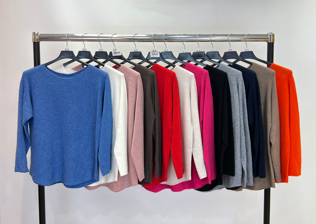 Soft knit round neck jumper
