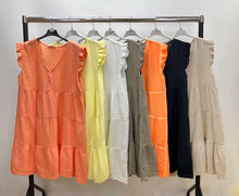 Load image into Gallery viewer, Cheesecloth sleeveless mini dress
