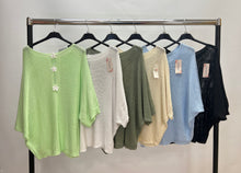 Load image into Gallery viewer, Mesh knit daisy keyhole top
