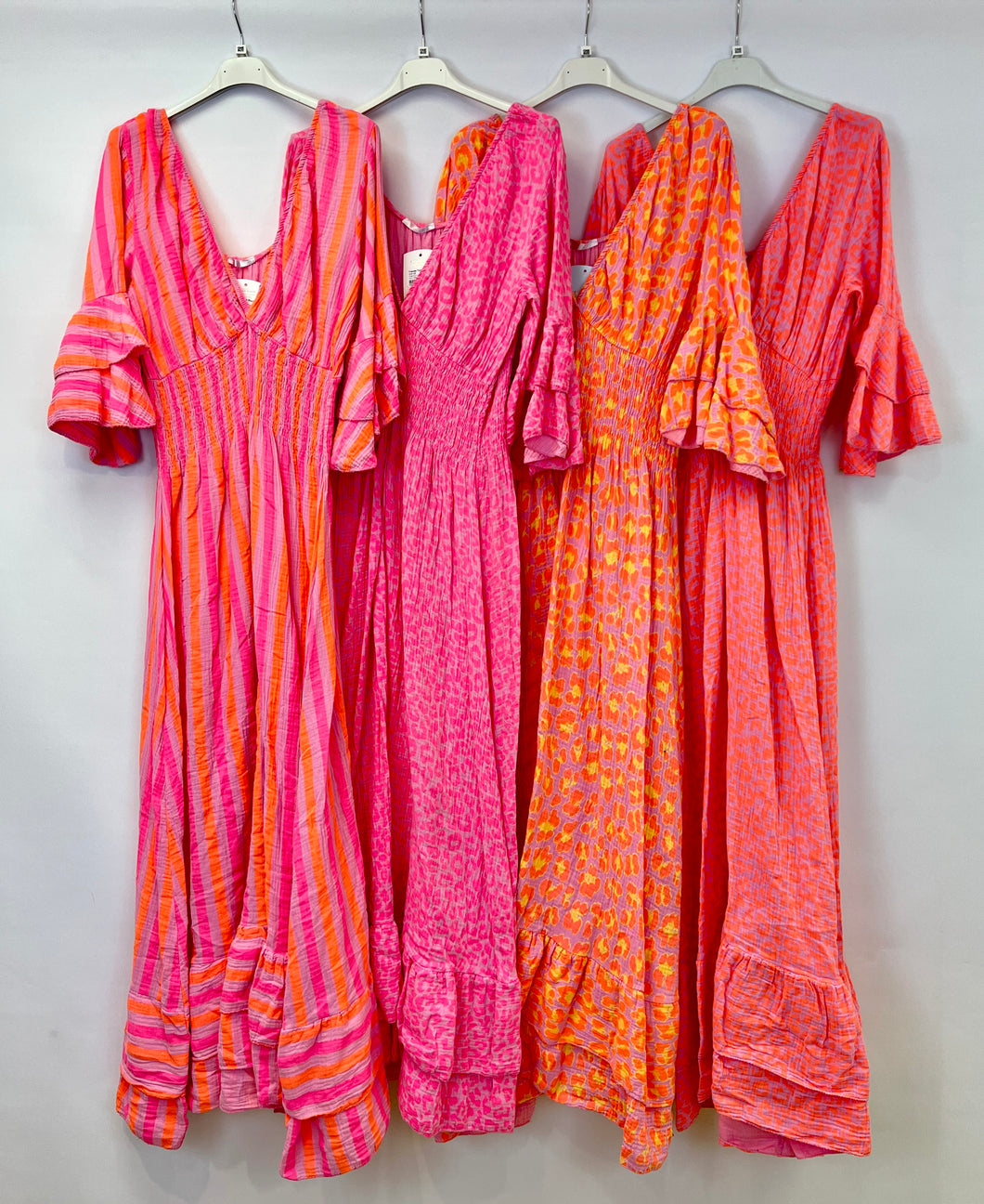Printed cheesecloth maxi dress