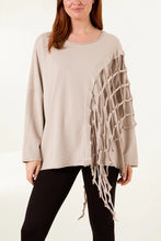 Load image into Gallery viewer, Net detail cotton sweatshirt
