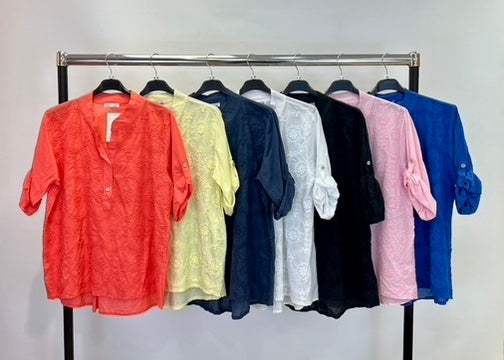 Cotton embroidered blouse