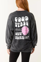 Load image into Gallery viewer, Good vibes cotton sweatshirt
