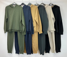 Load image into Gallery viewer, Plain cotton hooded tracksuit
