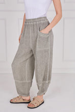 Load image into Gallery viewer, Sugarbabe stonewashed linen barrel leg trouser
