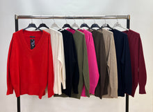 Load image into Gallery viewer, Alpini ribbed v-neck jumper
