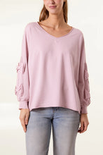 Load image into Gallery viewer, Bow sleeve cotton sweatshirt
