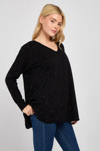Load image into Gallery viewer, Sugarbabe v-neck glitter jumper
