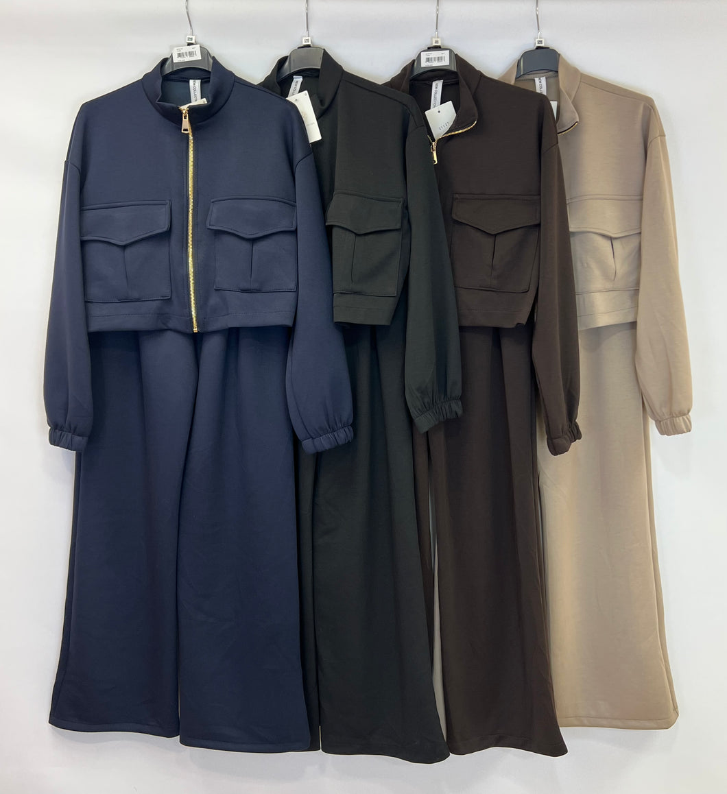 Plain zip up co-ord tracksuit