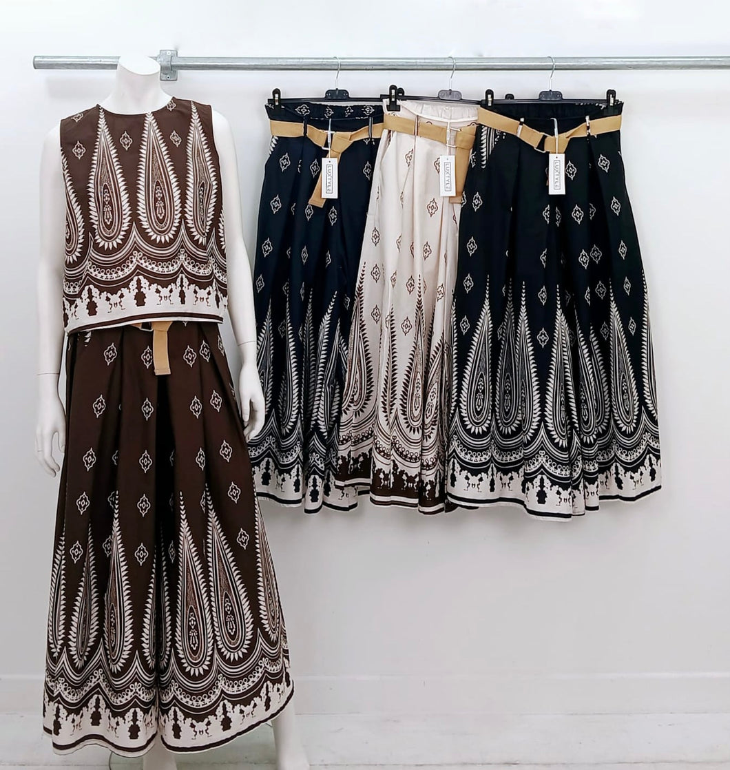Cotton printed trousers