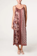 Load image into Gallery viewer, Satin printed strap dress
