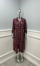 Load image into Gallery viewer, Cotton stripe shirt dress
