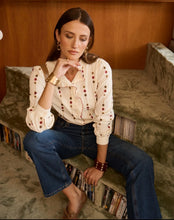 Load image into Gallery viewer, InApril 1986 cotton flower embroidered shirt
