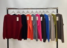Load image into Gallery viewer, Plain v-neck jumper (no wool)
