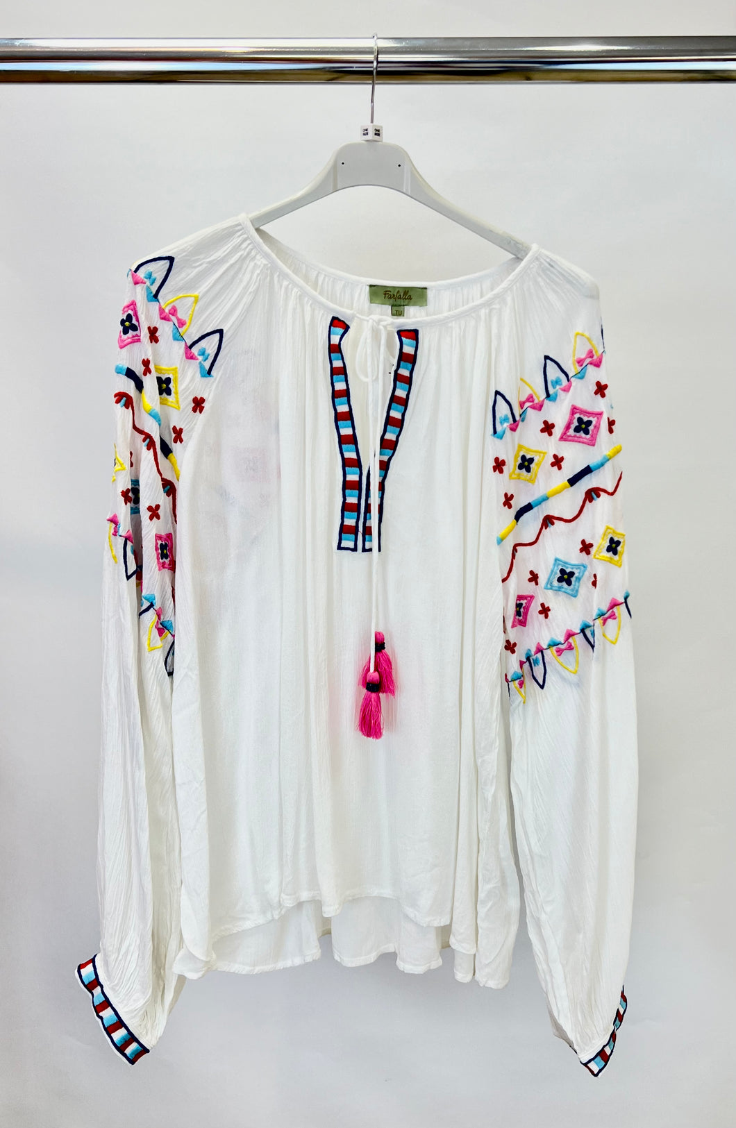 Embroidered multicolour ethnic blouse