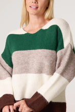 Load image into Gallery viewer, Block print v-neck jumper
